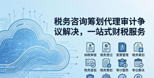 税务咨询筹划代理审计争议解决,一站式财税服务